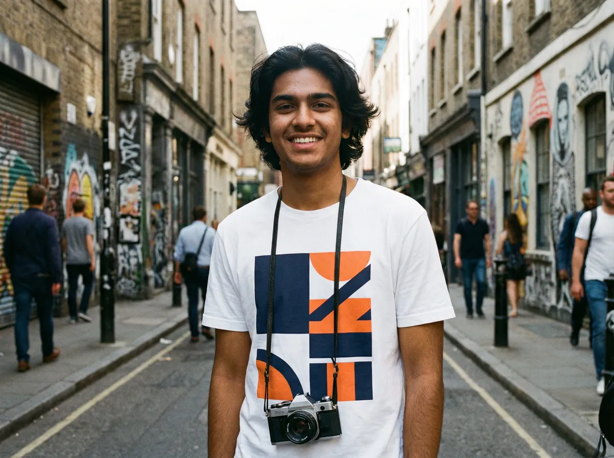 Individual wearing custom T-shirt